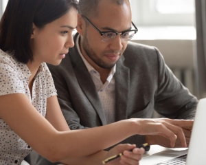 Couple on computer