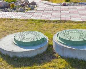 Two manhole covers